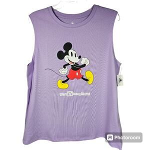 Disney Parks Mickey Mouse Lilac Tank Top NWT Women's Size XL